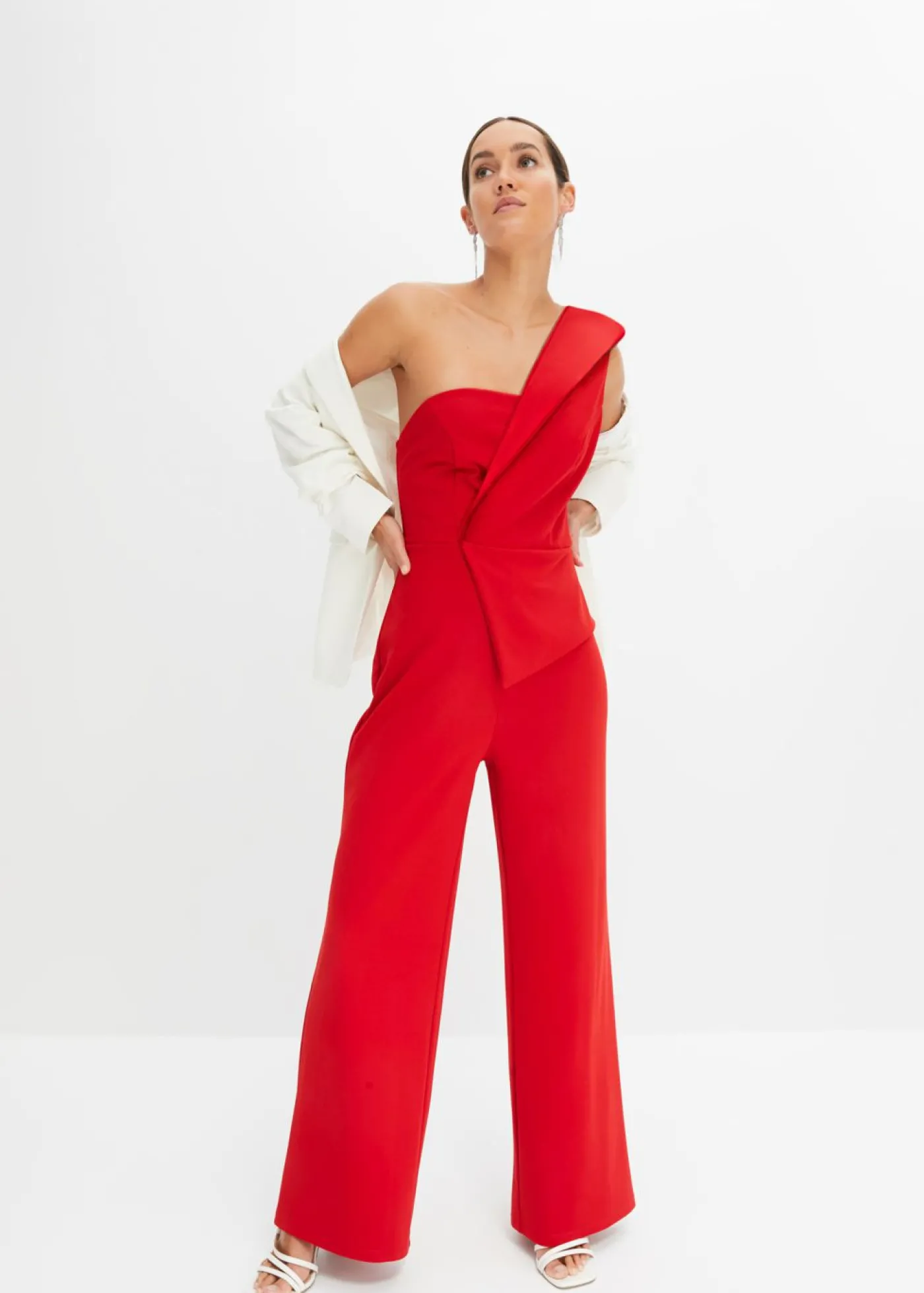 bonprix bonprix Mono de crepé estructurado Rojo Sale