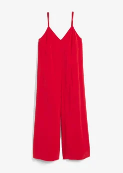 bonprix bonprix Mono de mezcla de viscosa con tirantes ajustables Rojo salsa Hot