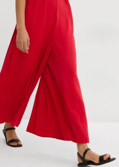 bonprix bonprix Mono de mezcla de viscosa con tirantes ajustables Rojo salsa Hot