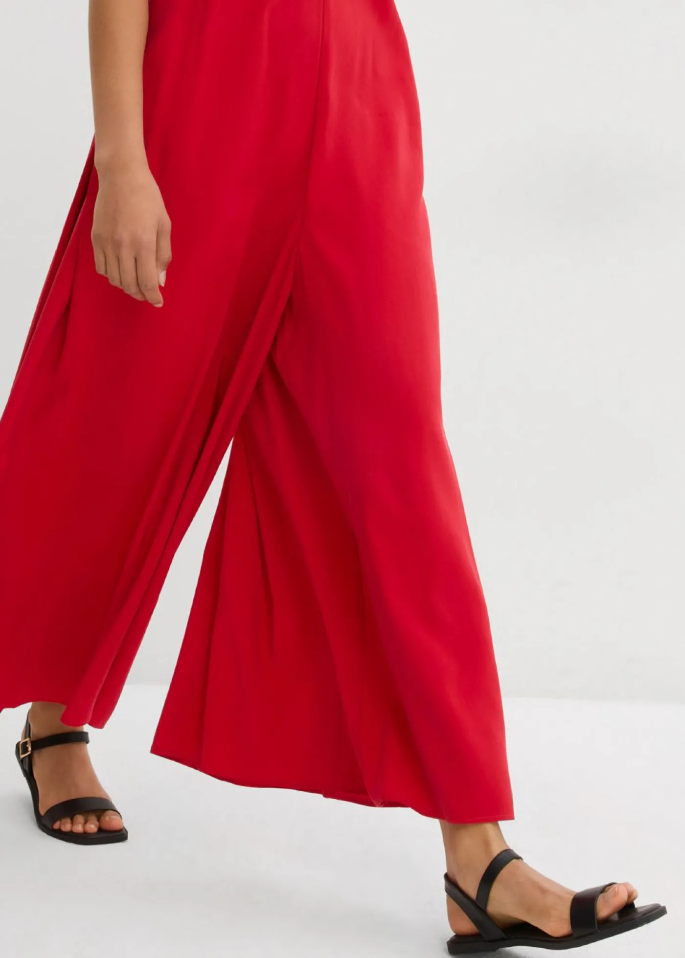 bonprix bonprix Mono de mezcla de viscosa con tirantes ajustables Rojo salsa Hot