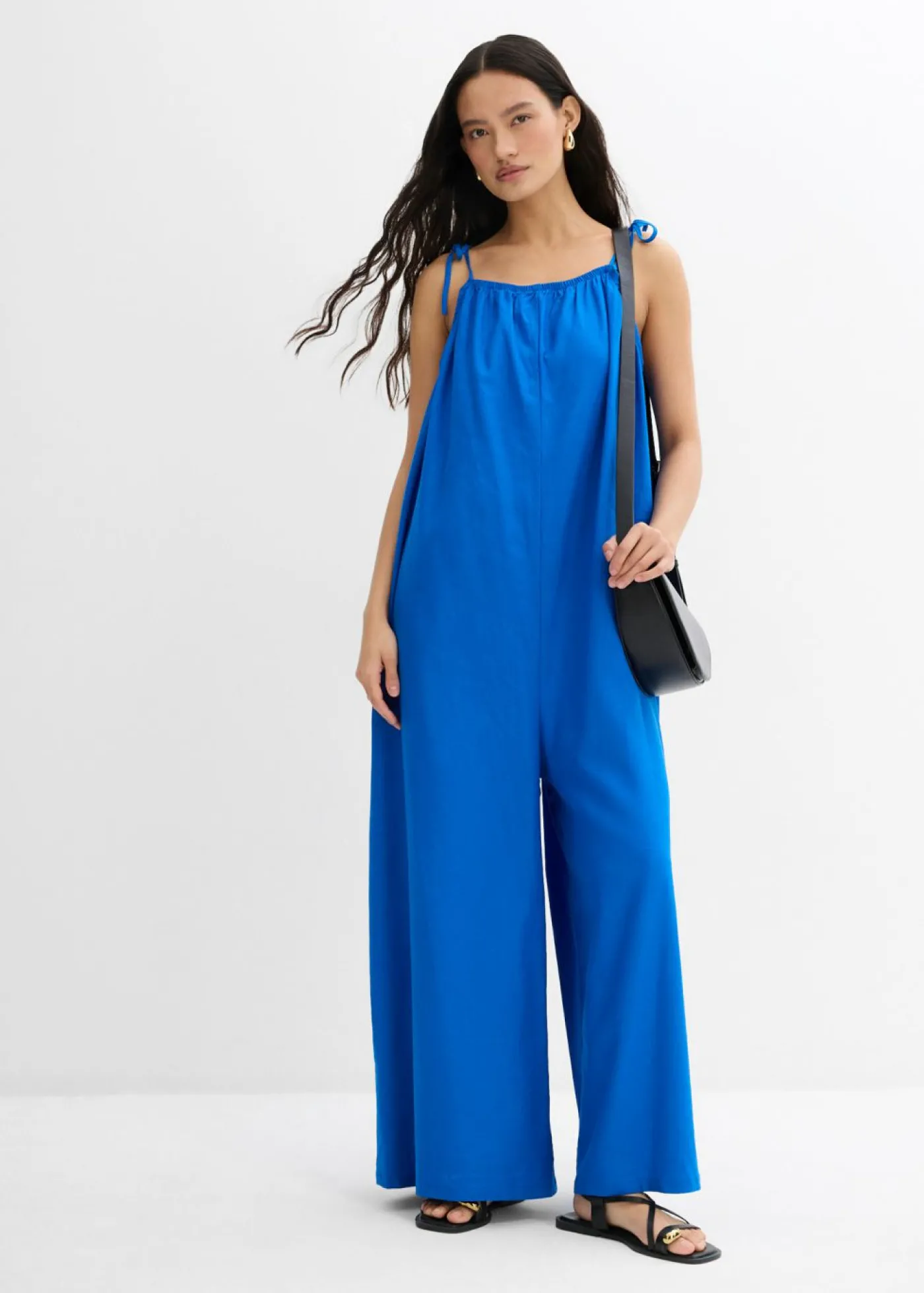 bonprix bonprix Mono de mezcla ligera de lino y viscosa Azur Outlet