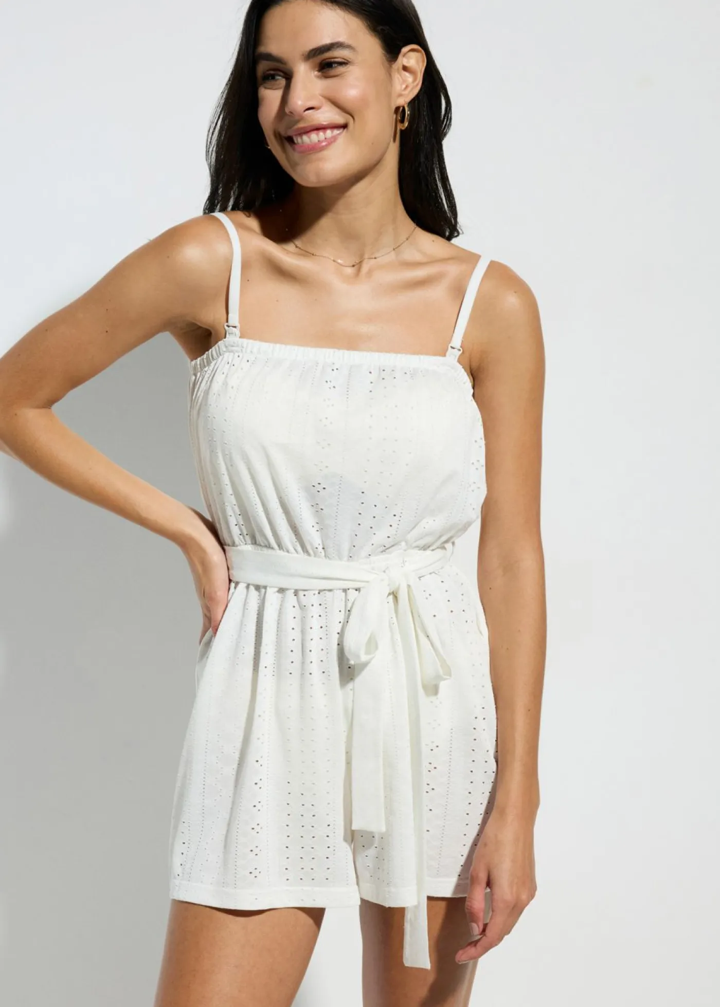 bonprix bonprix Mono de playa de ganchillo Blanco Sale
