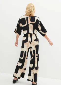 bonprix bonprix Mono de punto Negro/petróleo azul estampado Discount