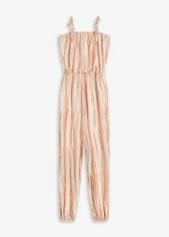 bonprix bonprix Mono de punto blanco-naranja-azul pálido con rayas Online