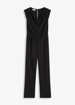 bonprix bonprix Mono de punto con hombreras Negro Online