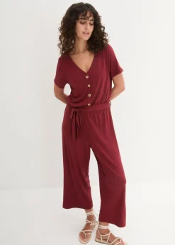 bonprix bonprix Mono de punto de mezcla de viscosa rojo castaño Hot