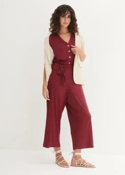 bonprix bonprix Mono de punto de mezcla de viscosa rojo castaño Hot