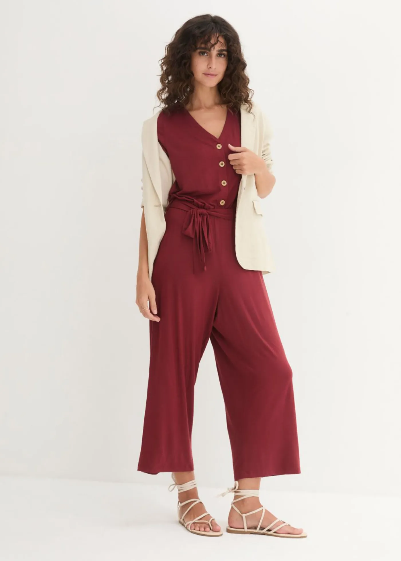 bonprix bonprix Mono de punto de mezcla de viscosa rojo castaño Hot