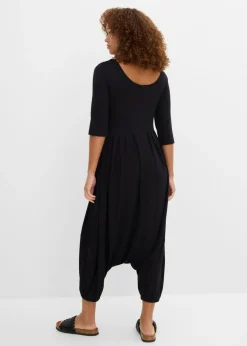 bonprix bonprix Mono de punto de mezcla de viscosa fluida Negro Discount
