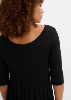 bonprix bonprix Mono de punto de mezcla de viscosa fluida Negro Discount