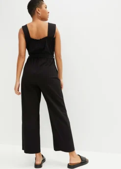 bonprix bonprix Mono de punto de mezcla de algodón Negro New
