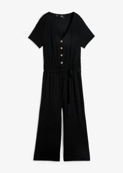 bonprix bonprix Mono de punto de mezcla de viscosa Negro New