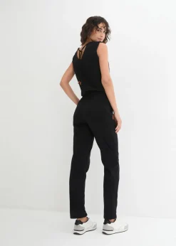 bonprix bonprix Mono de punto de mezcla de algodón Negro Outlet