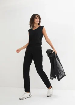 bonprix bonprix Mono de punto de mezcla de algodón Negro Outlet