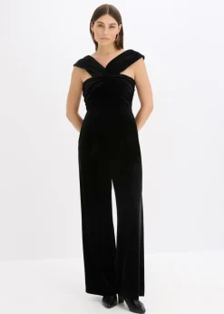 bonprix bonprix Mono de punto de terciopelo fluido Negro Online