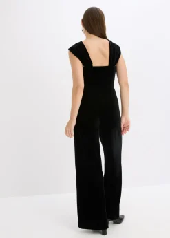 bonprix bonprix Mono de punto de terciopelo fluido Negro Online