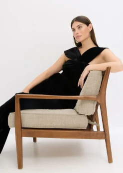 bonprix bonprix Mono de punto de terciopelo fluido Negro Online