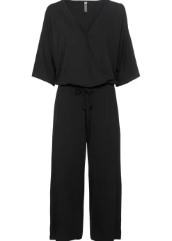bonprix bonprix Mono de punto de viscosa fluida Negro Online