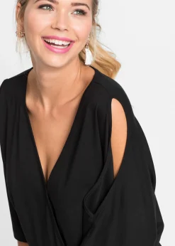 bonprix bonprix Mono de punto de viscosa fluida Negro Online