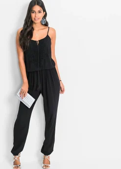 bonprix bonprix Mono de viscosa estructurada Negro Online