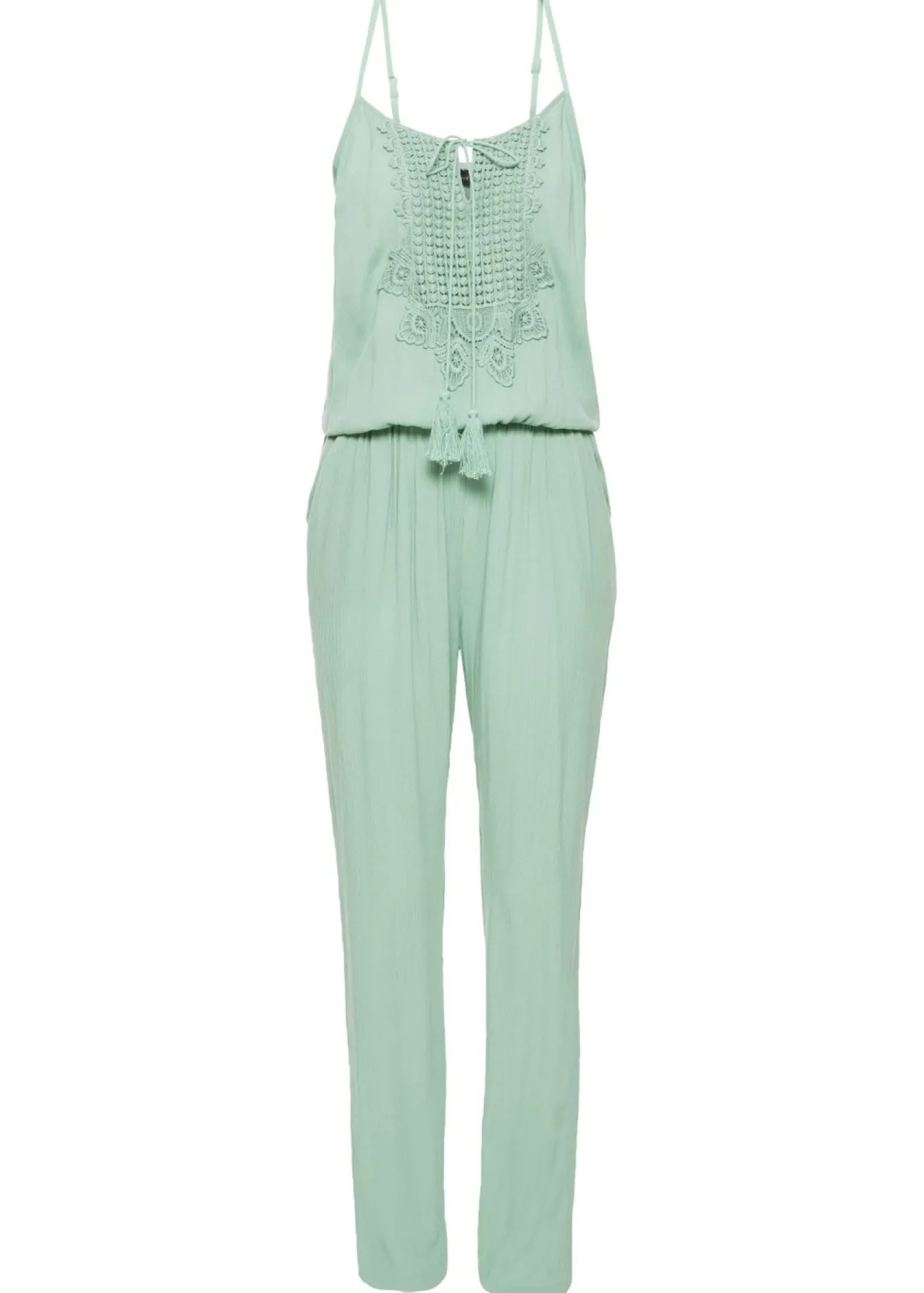 bonprix bonprix Mono de viscosa estructurada Verde pastel Clearance