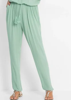 bonprix bonprix Mono de viscosa estructurada Verde pastel Clearance