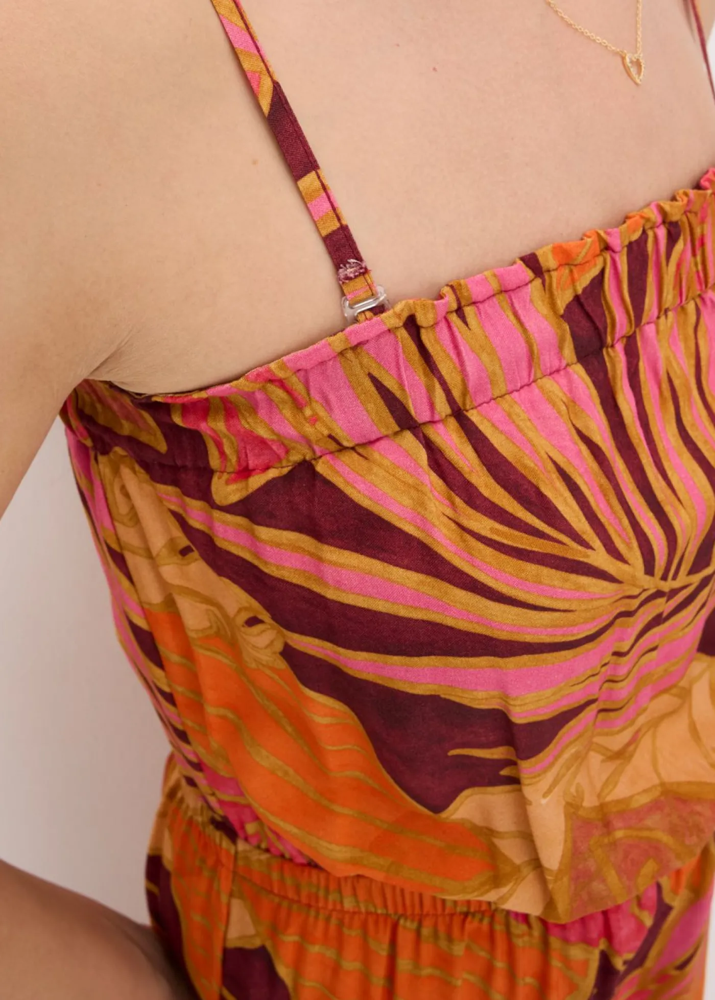 bonprix bonprix Mono estampado de viscosa fluida marrón Clearance