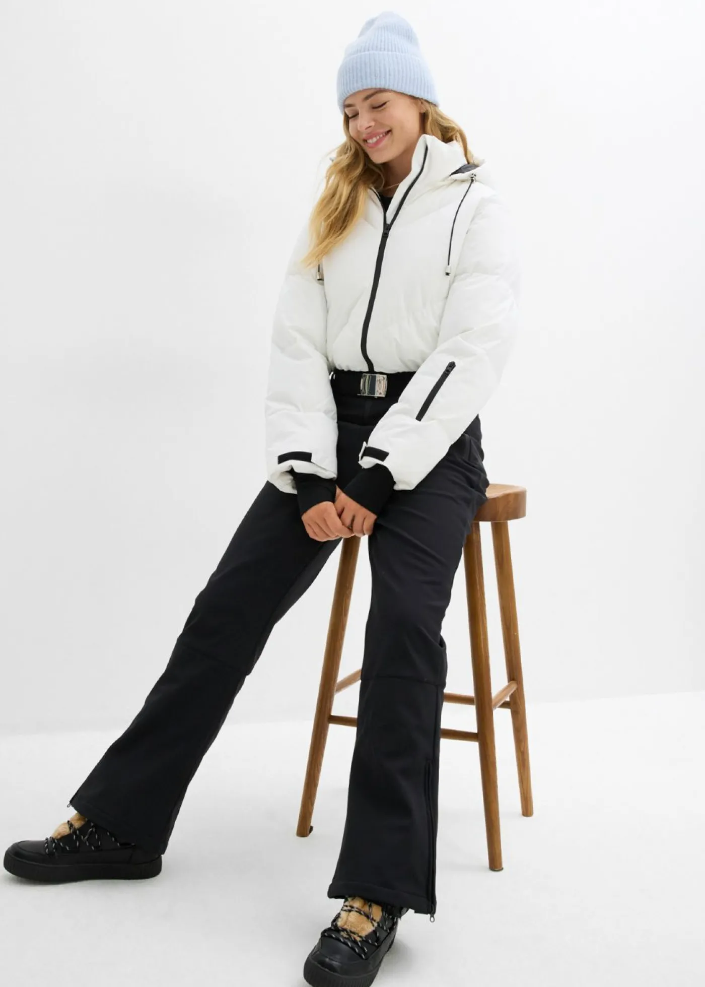 bonprix bonprix Mono funcional guateado e impermeable Blanco-negro Best