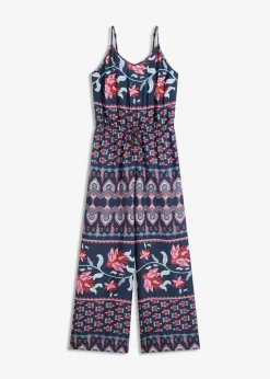 bonprix bonprix Mono largo de playa de viscosa fluida azul-rosa pálido Discount