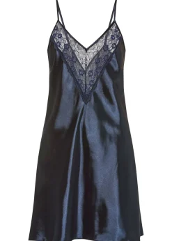 bonprix VENUS Negliglé de satén Azul oxford Outlet