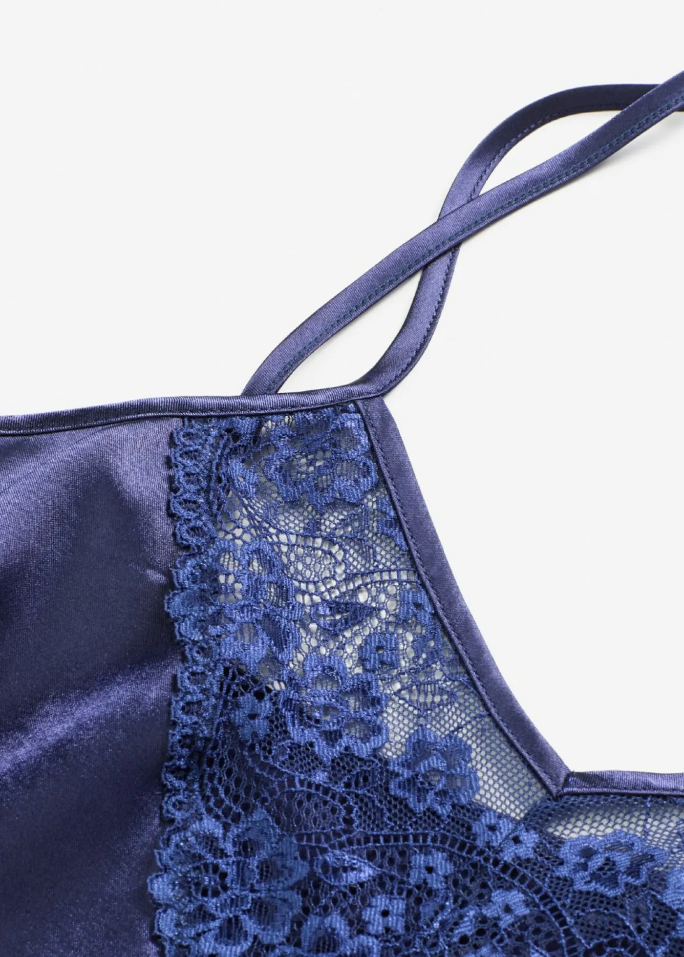bonprix VENUS Negliglé de satén Azul oxford Outlet