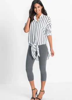 bonprix bonprix Pack de 2 leggings cropped Gris-negro Best