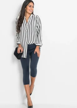 bonprix bonprix Pack de 2 leggings cropped azul marino-turquesa