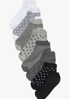 bonprix bonprix Pack de 8 pares de calcetines deportivos Negro-gris-blanco Sale