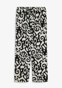 bonprix bonprix Pantalón Negro-blanco lana Clearance