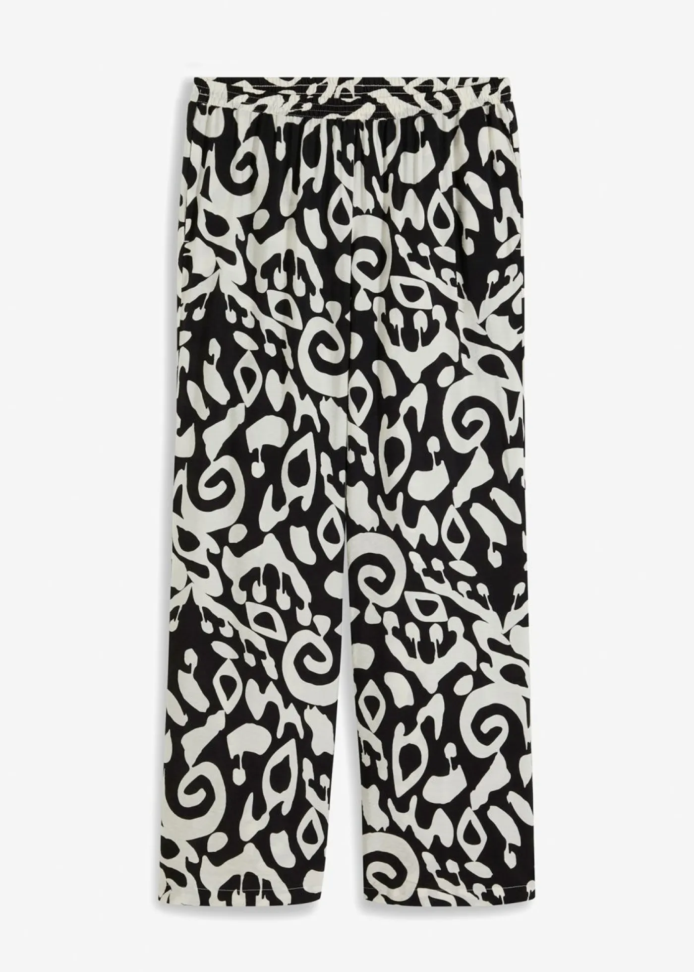 bonprix bonprix Pantalón Negro-blanco lana Clearance