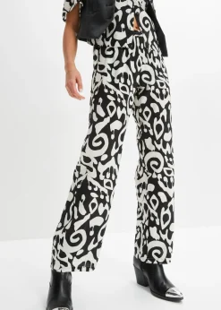 bonprix bonprix Pantalón Negro-blanco lana Clearance