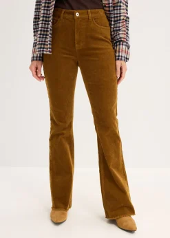 bonprix bonprix Pantalón acampanado de pana Marrón coñac Outlet
