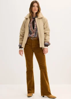 bonprix bonprix Pantalón acampanado de pana Marrón coñac Outlet