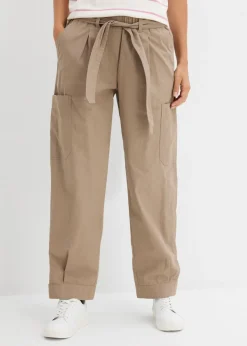 bonprix bonprix Pantalón acortado tipo cargo Marrón grisáceo