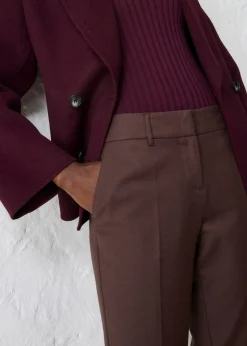 bonprix bonprix Pantalón ajustado con lana Marrón oscuro Best