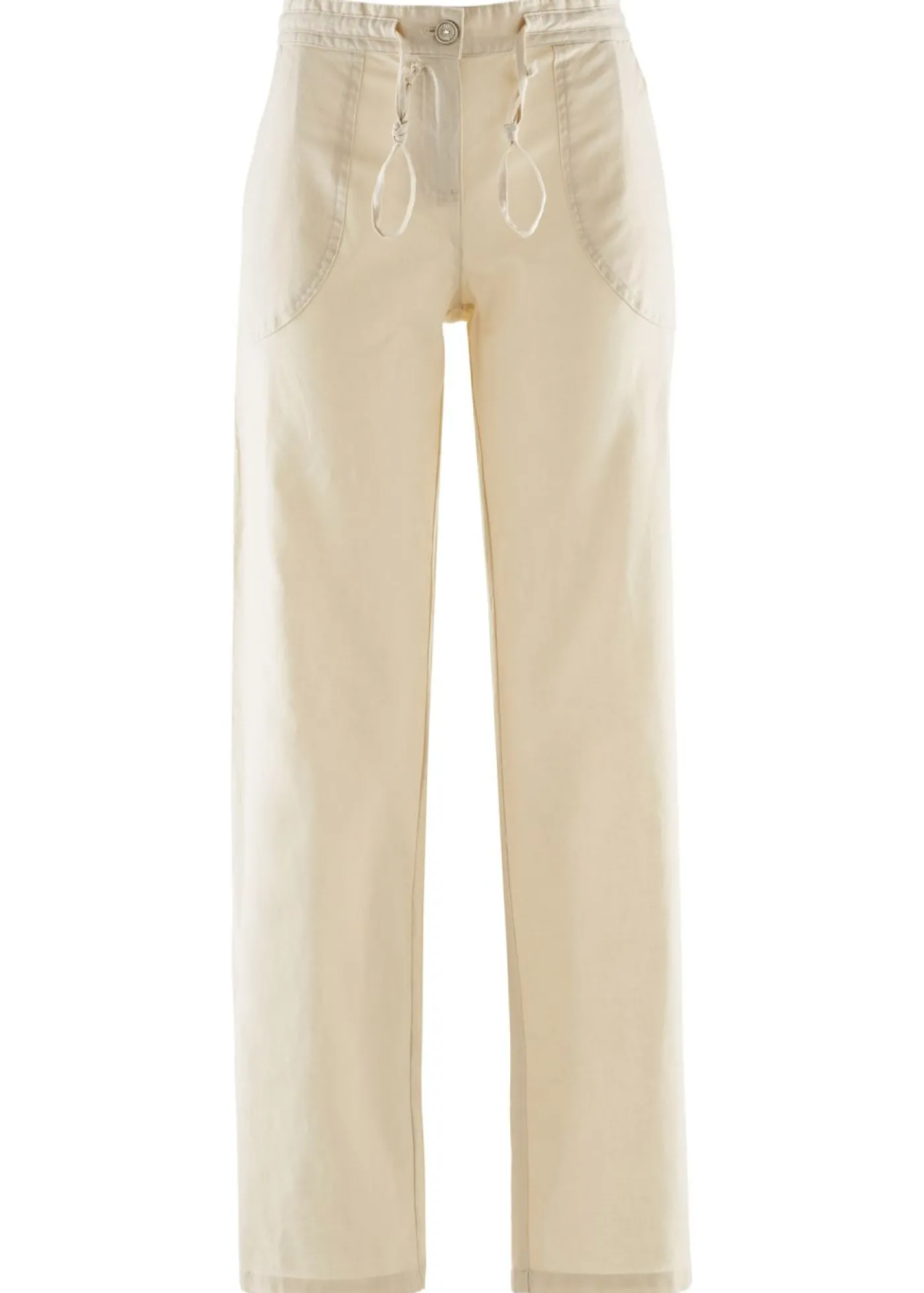 bonprix bonprix Pantalón ancho con lino gris guijarro Sale