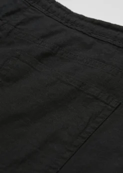 bonprix bonprix Pantalón ancho con lino Negro New