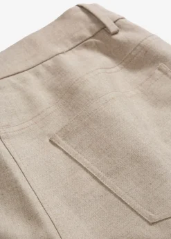 bonprix bonprix Pantalón ancho de 5 bolsillos con lana arena claro moteado Online