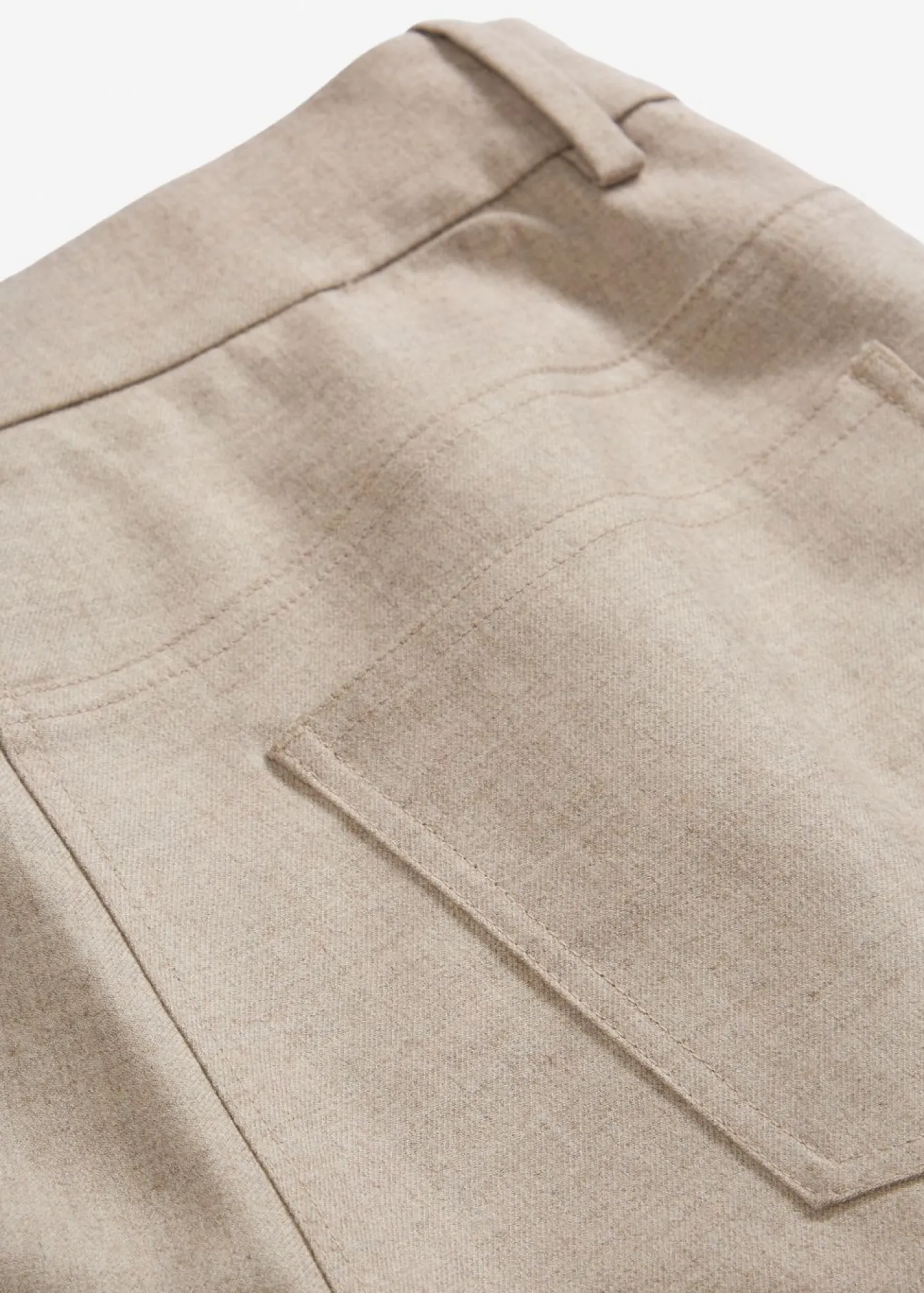 bonprix bonprix Pantalón ancho de 5 bolsillos con lana arena claro moteado Online