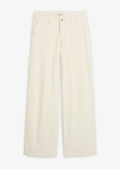 bonprix bonprix Pantalón ancho de pana blanco perla Hot