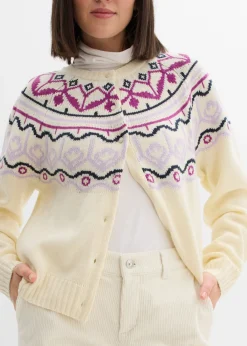 bonprix bonprix Pantalón ancho de pana blanco perla Hot