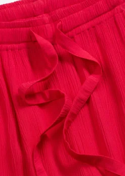 bonprix bonprix Pantalón ancho de viscosa fina rojo intenso Discount
