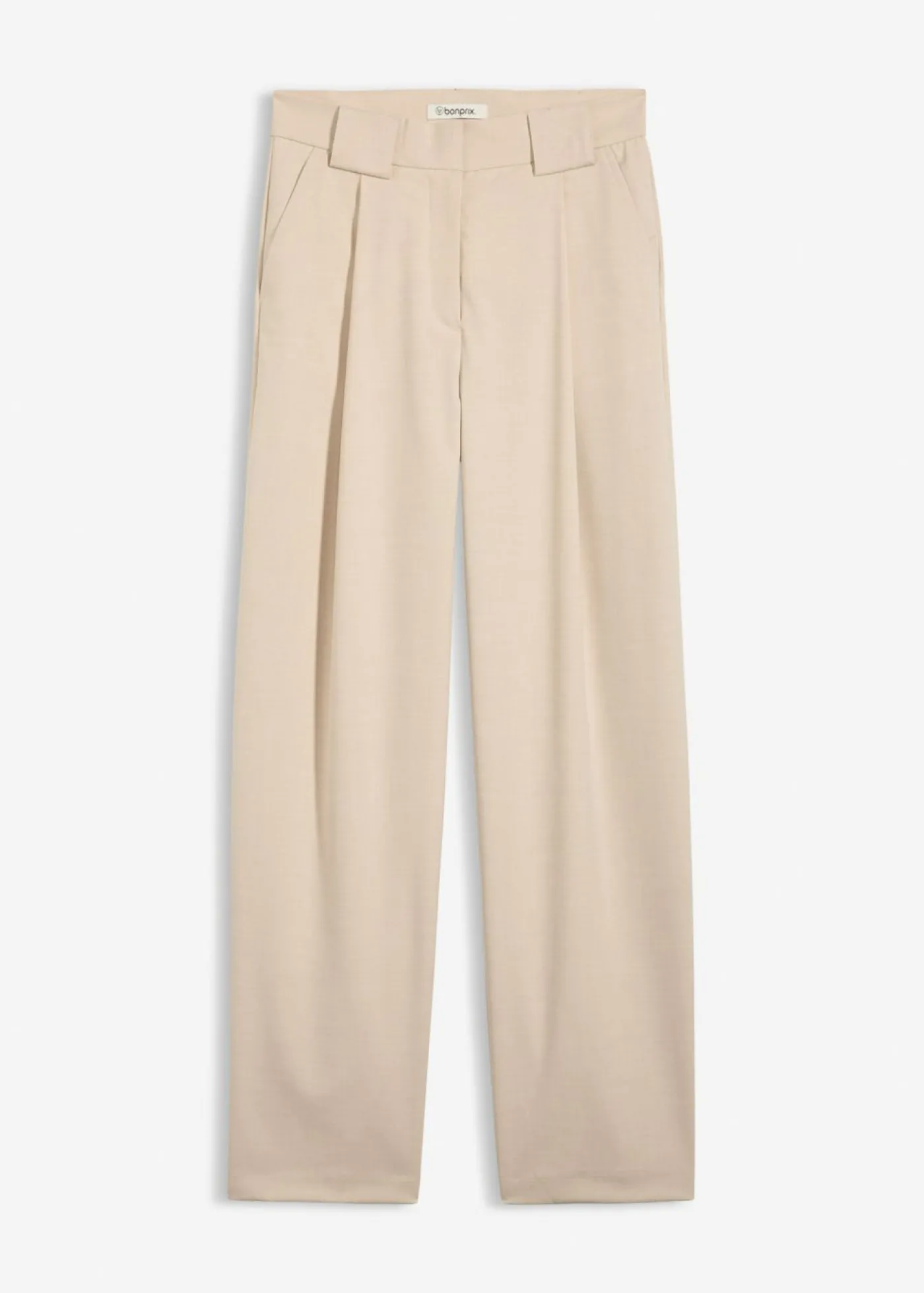 bonprix bonprix Pantalón barrel con cintura alta arena claro moteado Best