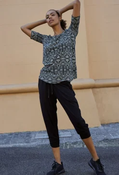 bonprix bonprix Pantalón bombacho 7/8 Negro Clearance